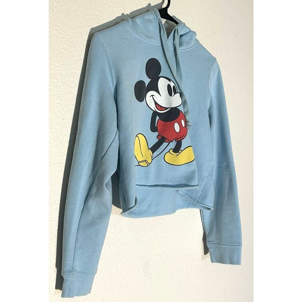 Disney Mickey Mouse Sky Blue Crop Top - Women's Medium - Picture 4 of 4